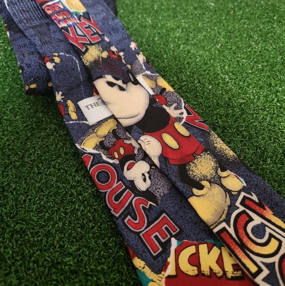 The Disney Store Men’s Mickey Mouse Necktie Silk Satin Tie - Picture 4 of 5